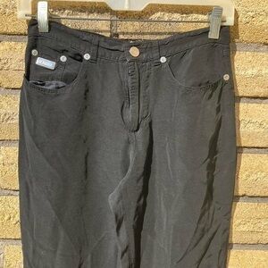 Vintage 90s Gianfranco Ferre black straight leg mid rise trousers